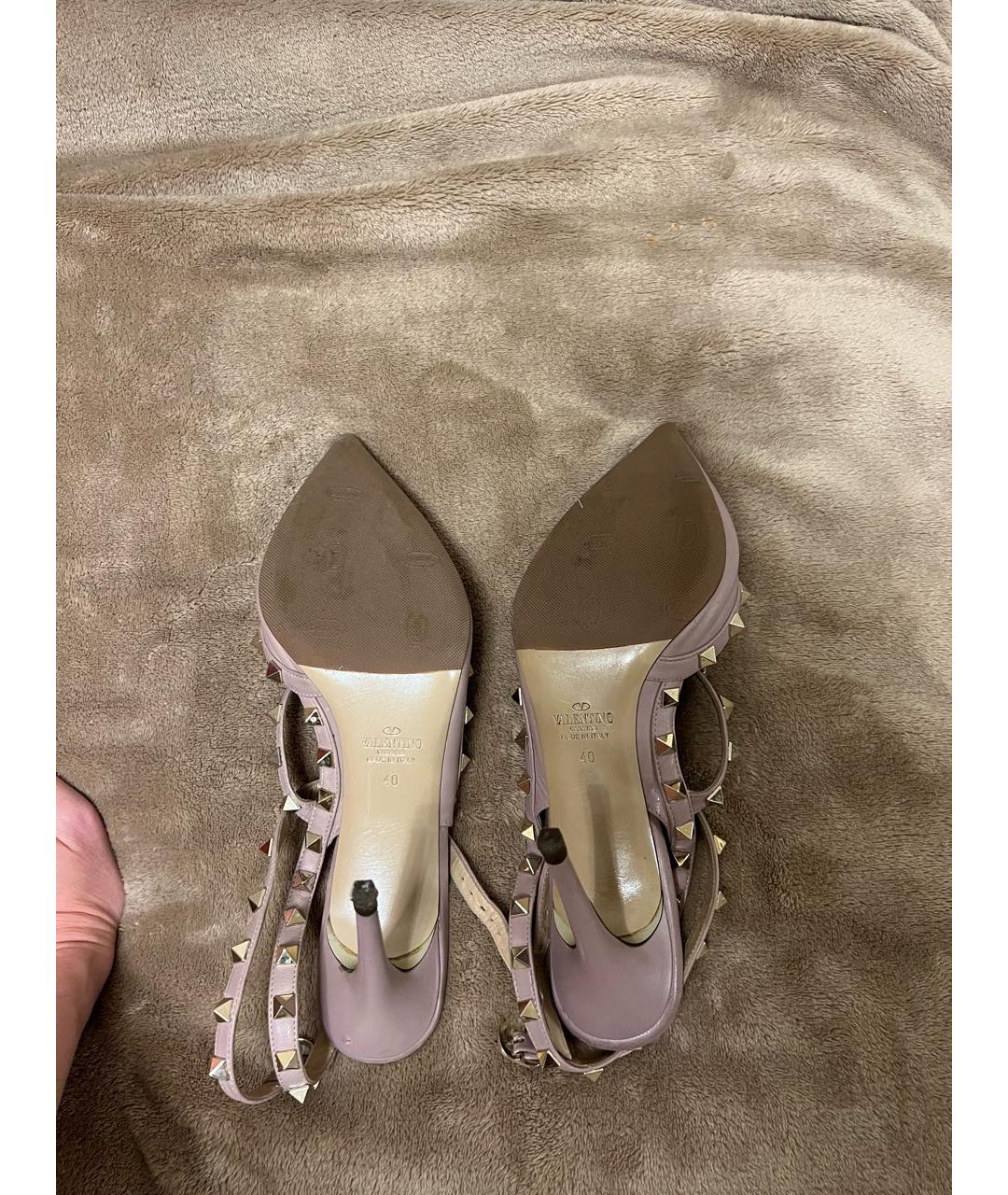VALENTINO Бежевые кожаные туфли, фото 4