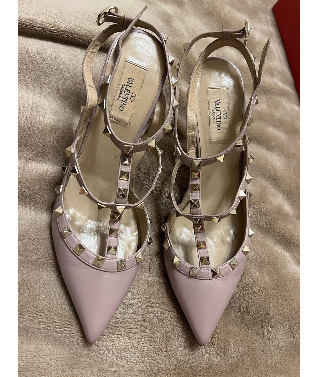 VALENTINO Бежевые кожаные туфли, фото 3