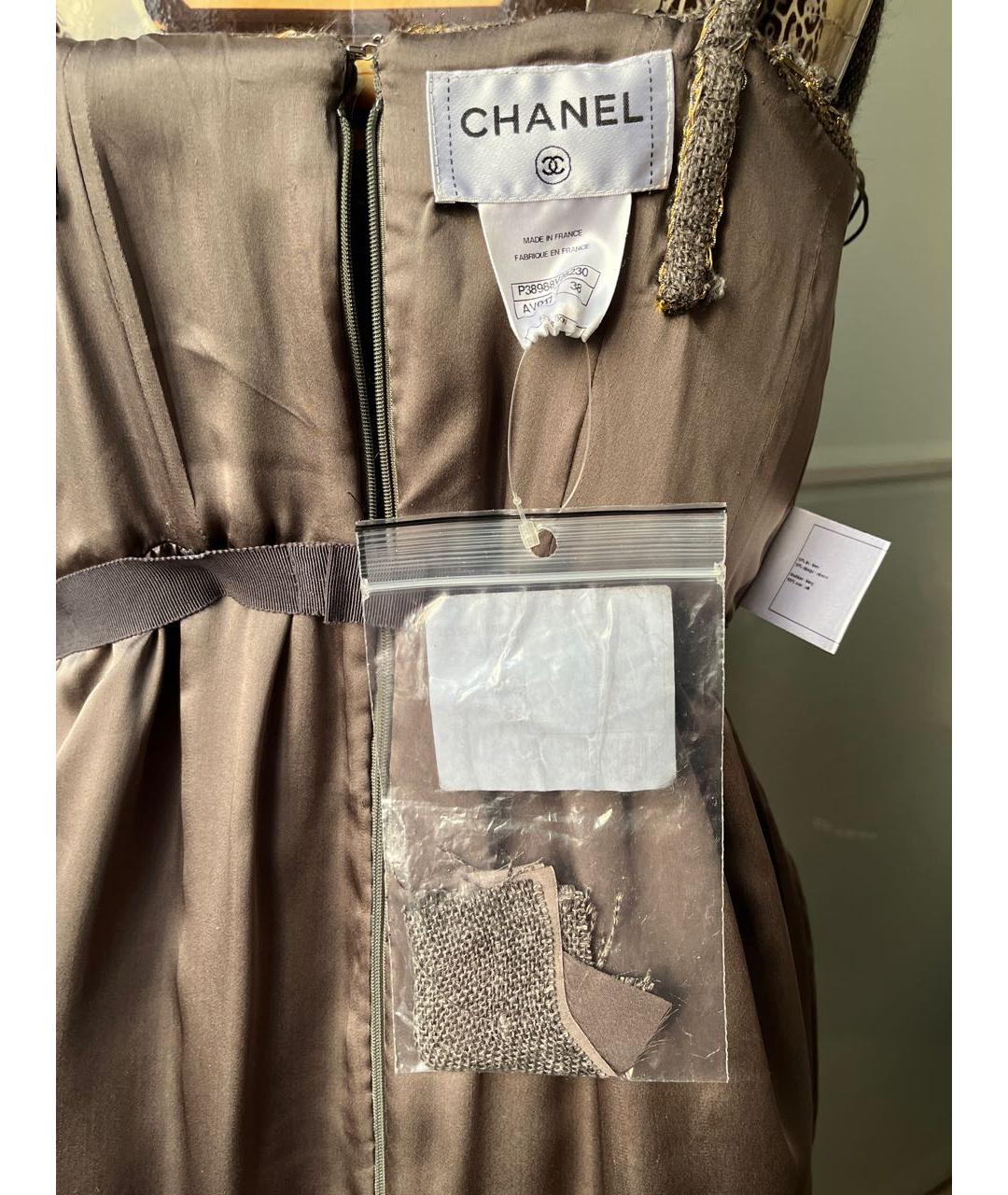 CHANEL Бежевое платье, фото 4