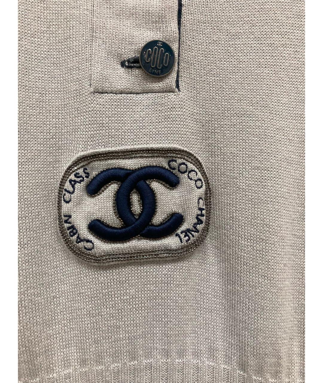 CHANEL Серое кашемировое повседневное платье, фото 3