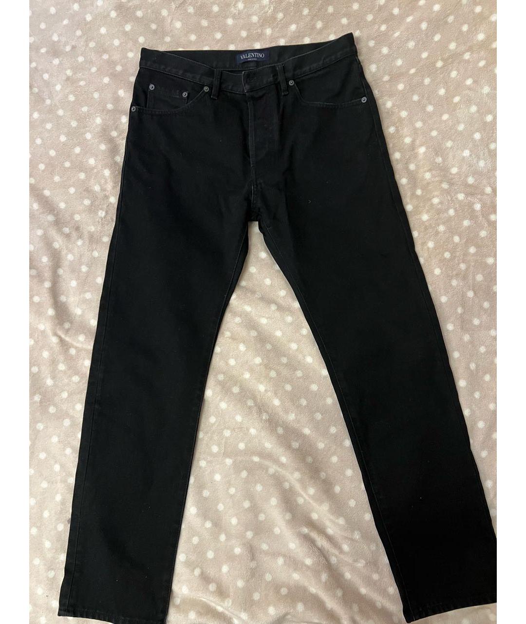 VALENTINO Черные хлопковые прямые джинсы, фото 6
