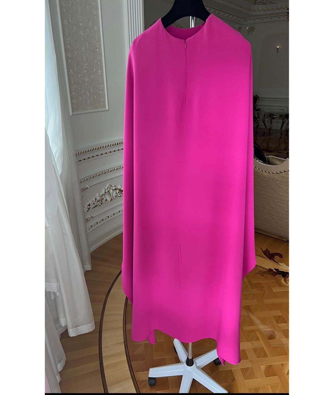 VALENTINO Фуксия креповое коктейльное платье, фото 2