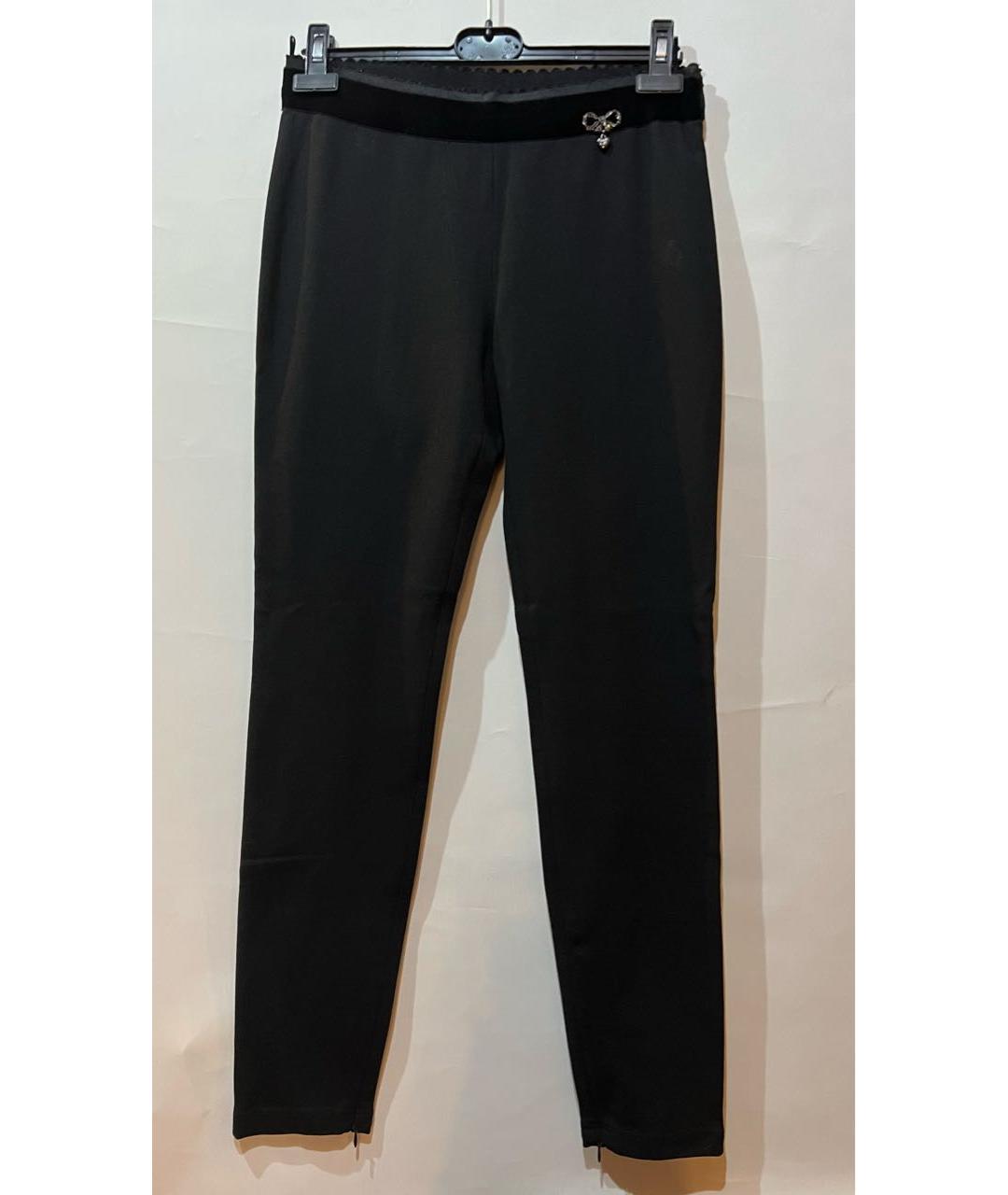 VDP Черные вискозные брюки узкие, фото 7