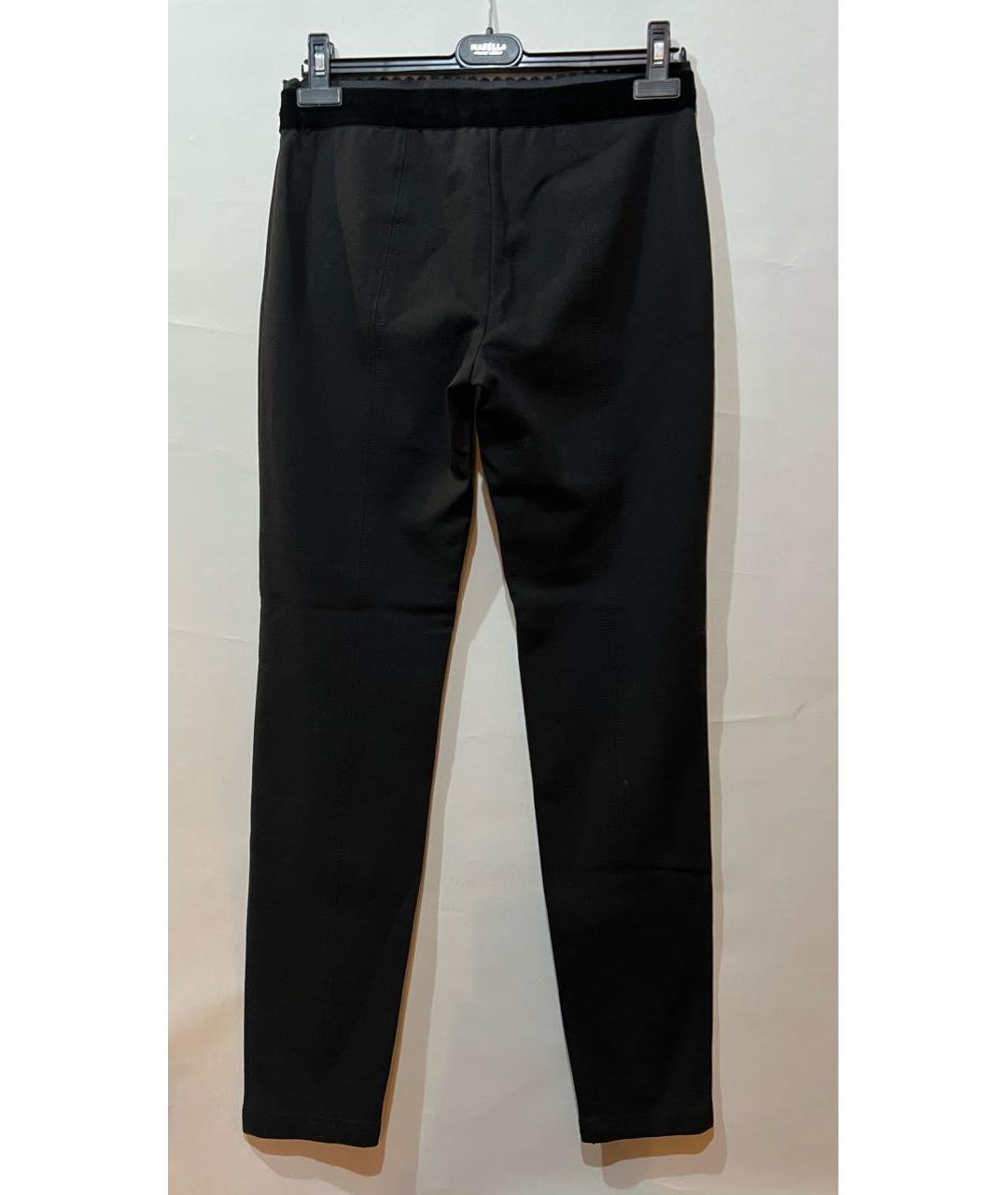 VDP Черные вискозные брюки узкие, фото 2