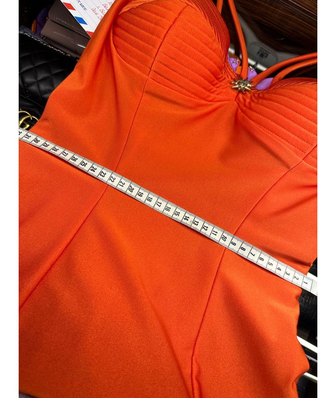 FAUSTO PUGLISI Оранжевое вечернее платье, фото 5