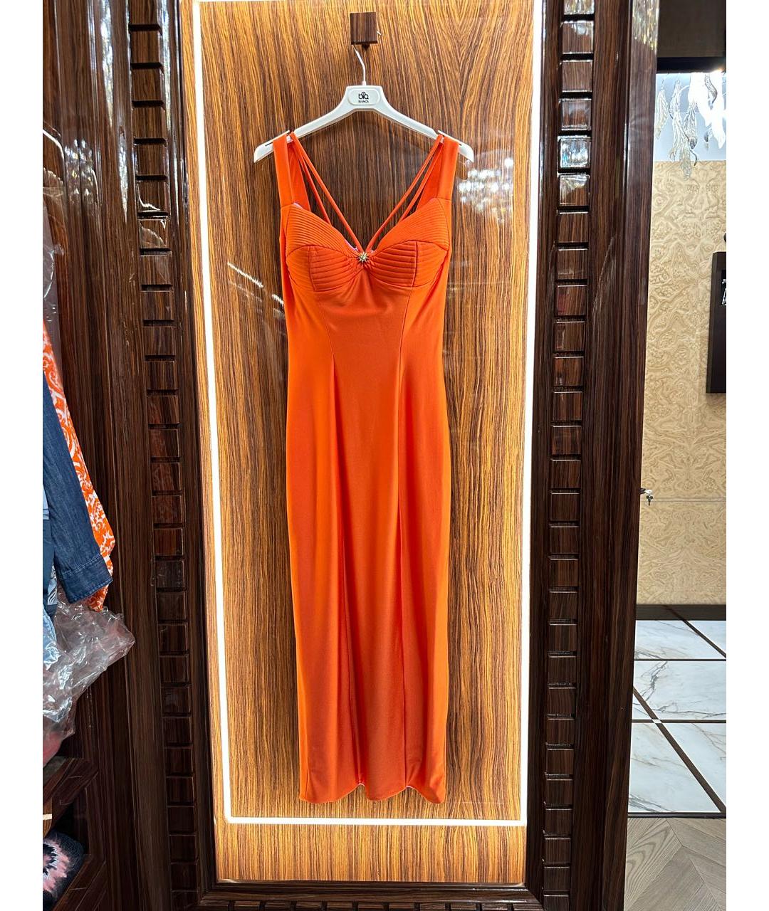 FAUSTO PUGLISI Оранжевое вечернее платье, фото 9