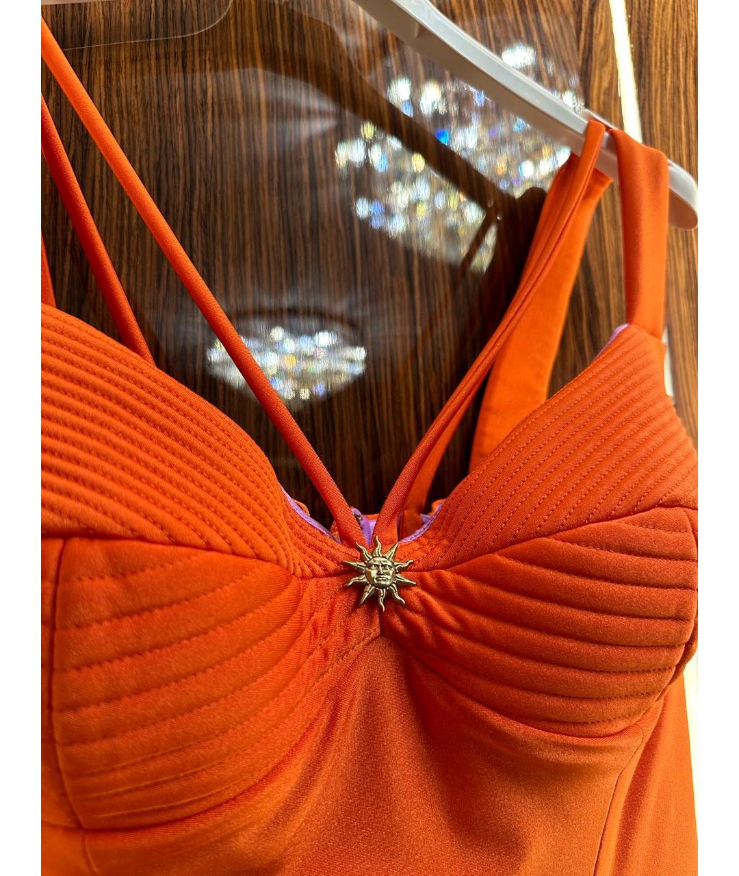 FAUSTO PUGLISI Оранжевое вечернее платье, фото 3