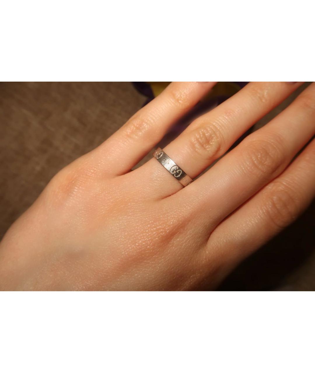 GUCCI Белое кольцо из белого золота, фото 6