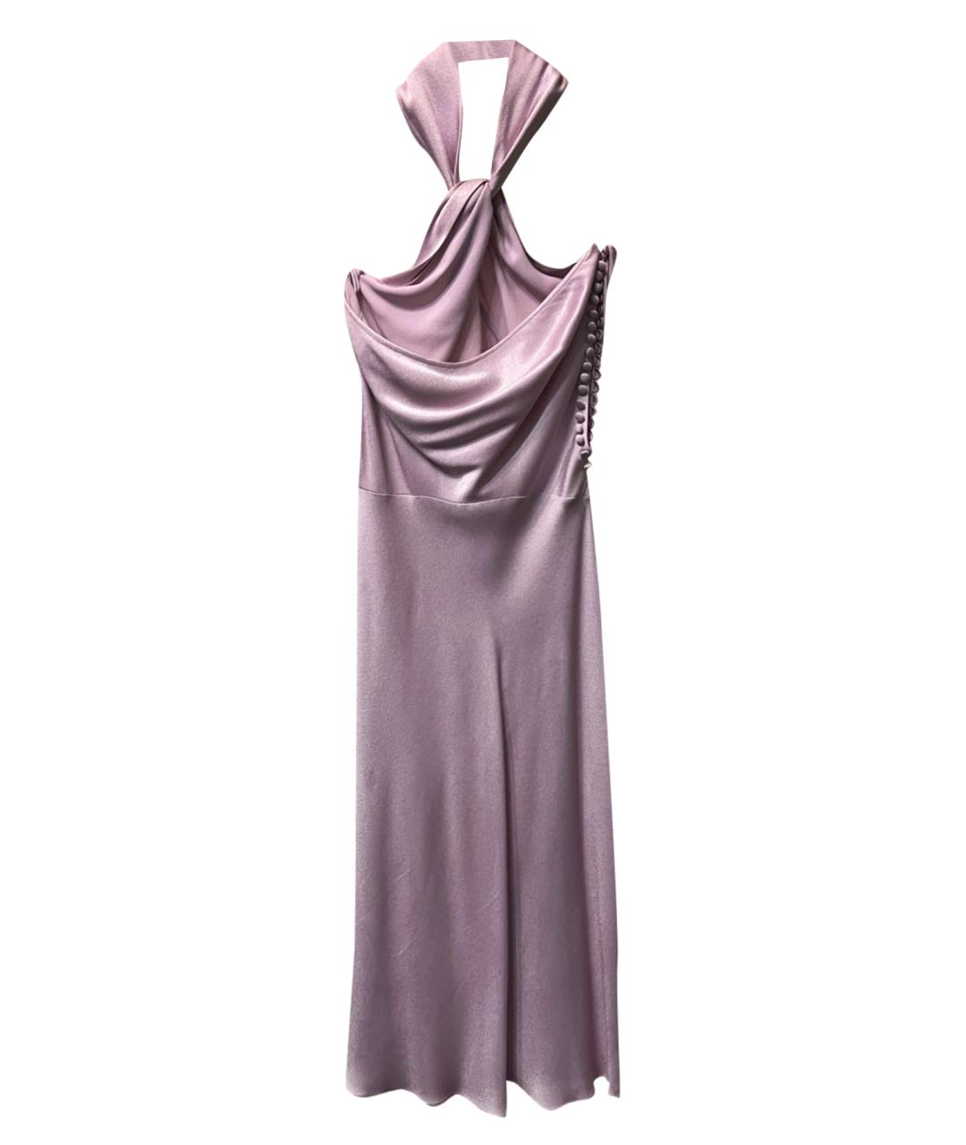 CHRISTIAN DIOR PRE-OWNED Коралловое шелковое коктейльное платье, фото 6