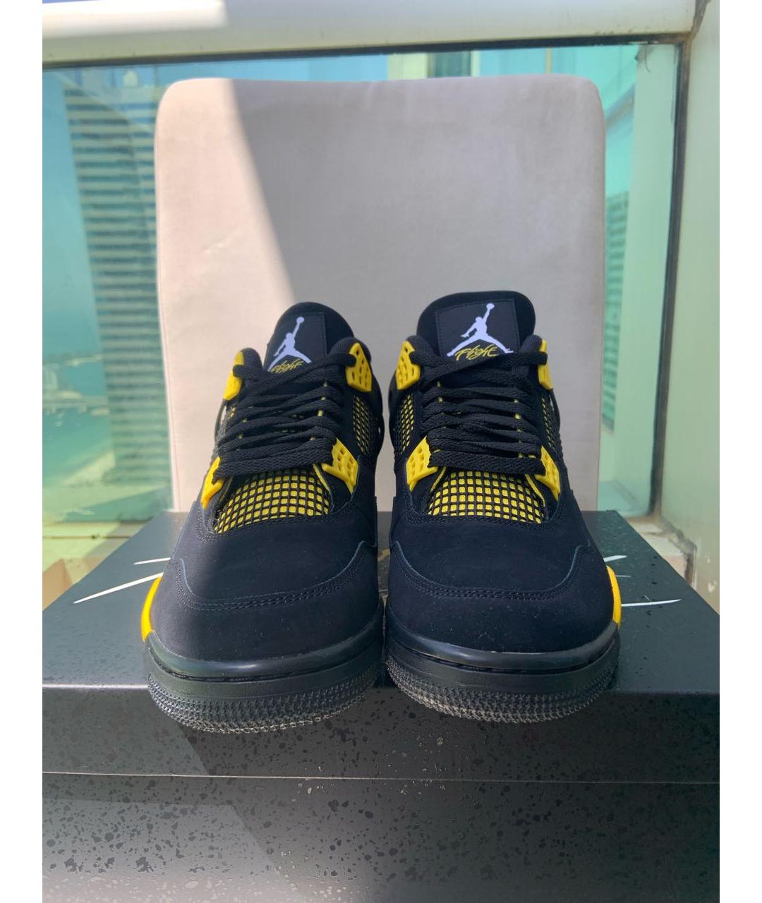 JORDAN Черные замшевые высокие кроссовки / кеды, фото 4