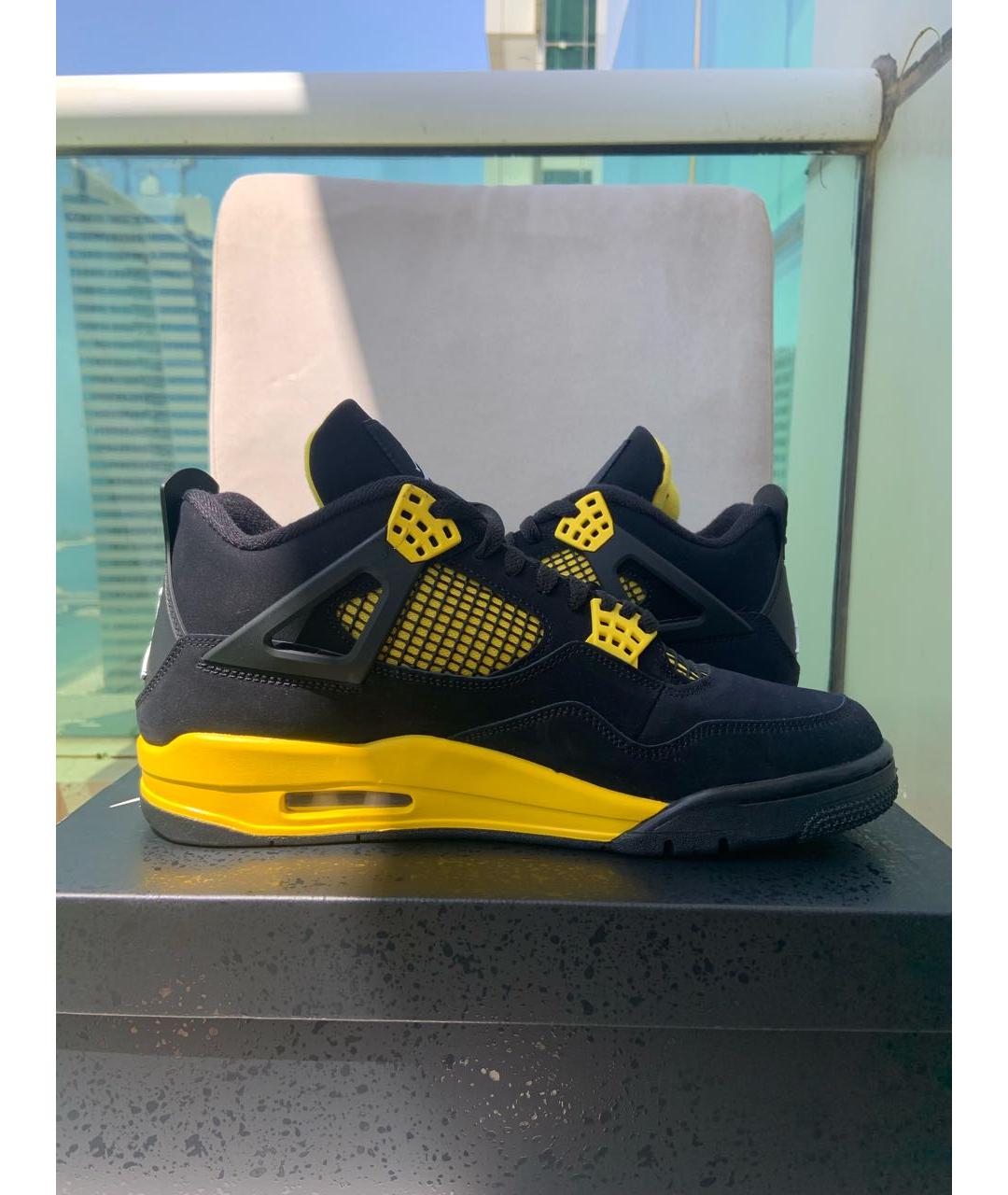 JORDAN Черные замшевые высокие кроссовки / кеды, фото 5