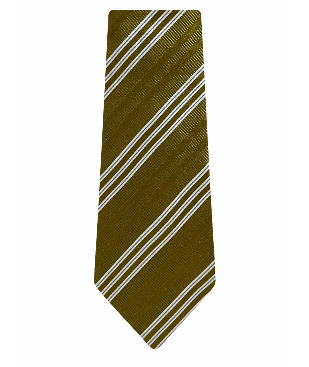 KITON Салатовый шелковый галстук, фото 1