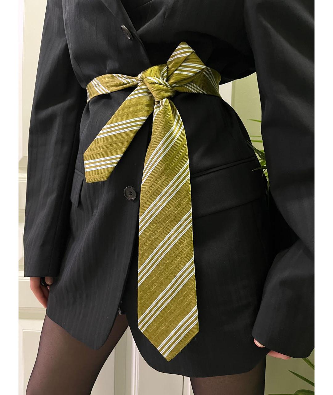 KITON Салатовый шелковый галстук, фото 6
