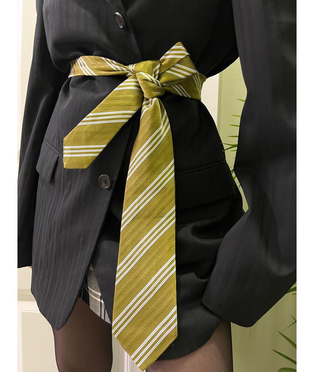 KITON Салатовый шелковый галстук, фото 7