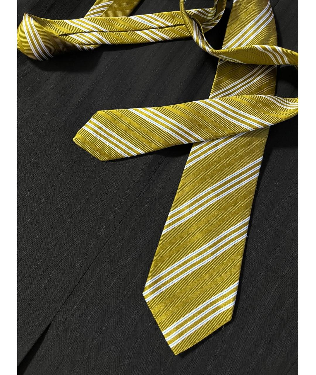 KITON Салатовый шелковый галстук, фото 4
