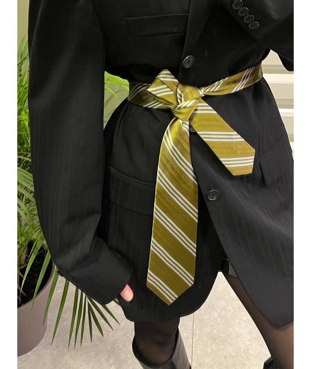 KITON Салатовый шелковый галстук, фото 5