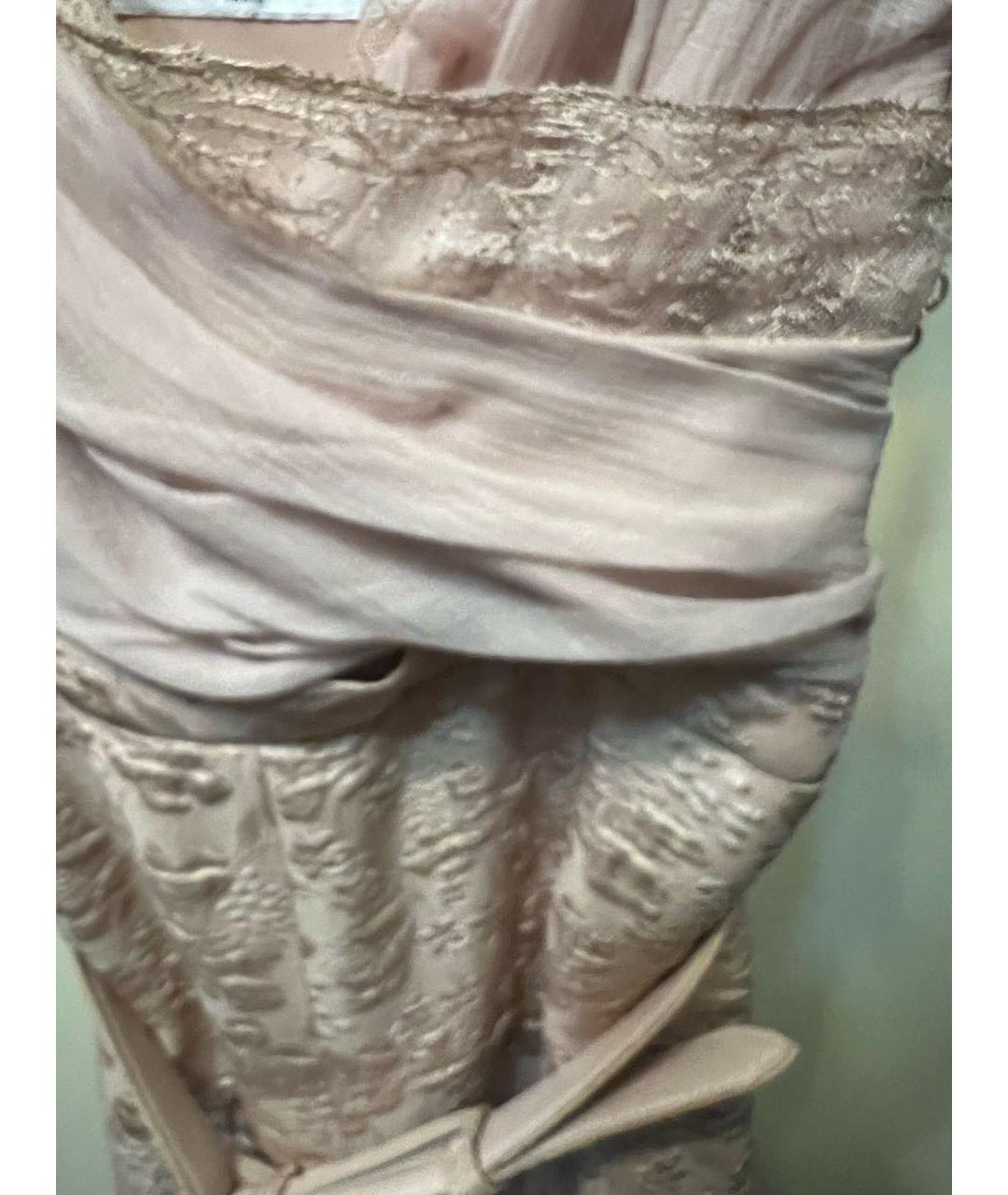 CHRISTIAN DIOR PRE-OWNED Золотое шелковое коктейльное платье, фото 4