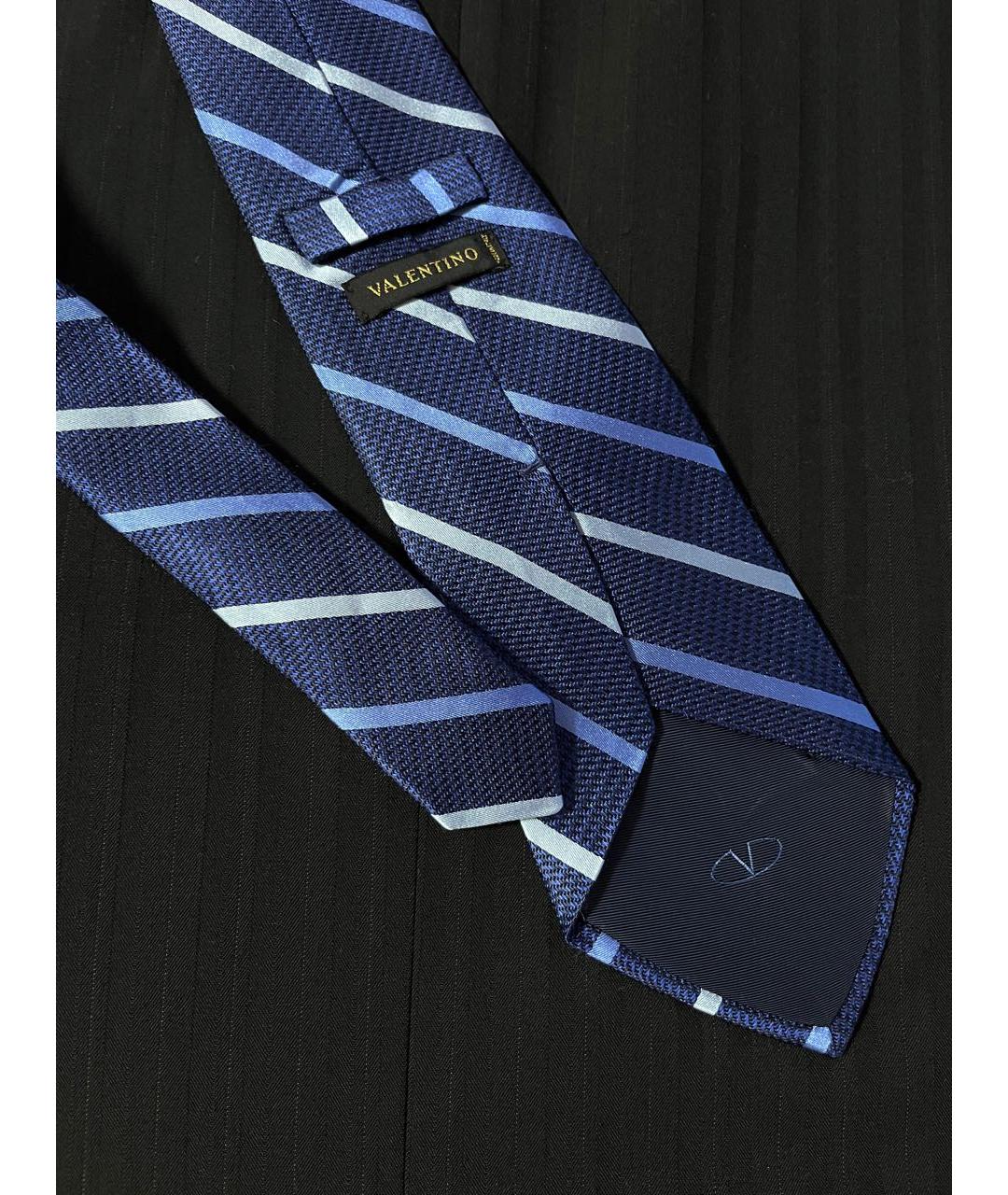 VALENTINO Синий шелковый галстук, фото 2