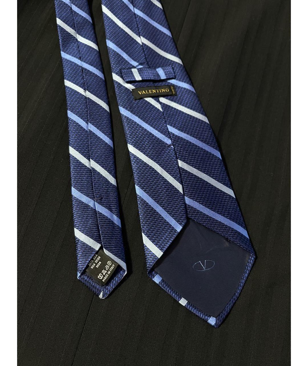 VALENTINO Синий шелковый галстук, фото 4
