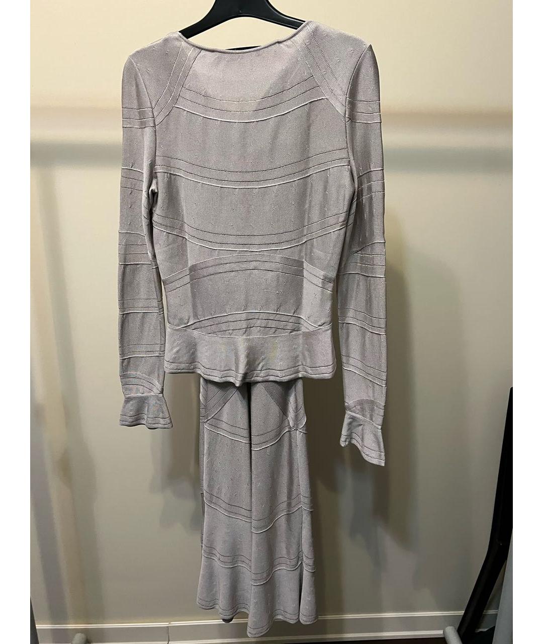 CHRISTIAN DIOR PRE-OWNED Серое шелковое повседневное платье, фото 4