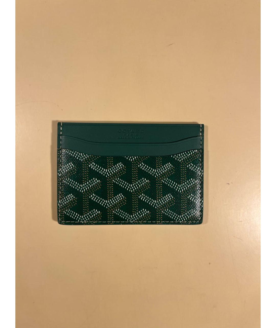 GOYARD Зеленый кардхолдер из искусственной кожи, фото 2