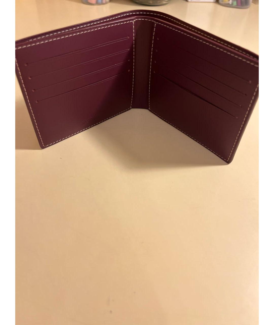 GOYARD Бордовый кошелек из искусственной кожи, фото 3