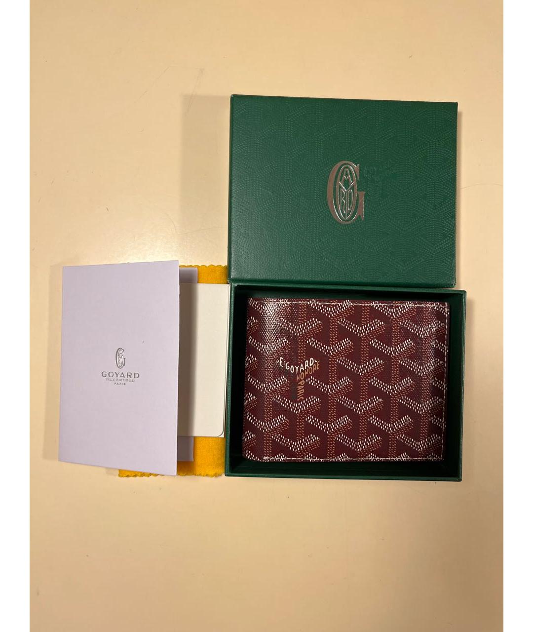 GOYARD Бордовый кошелек из искусственной кожи, фото 4