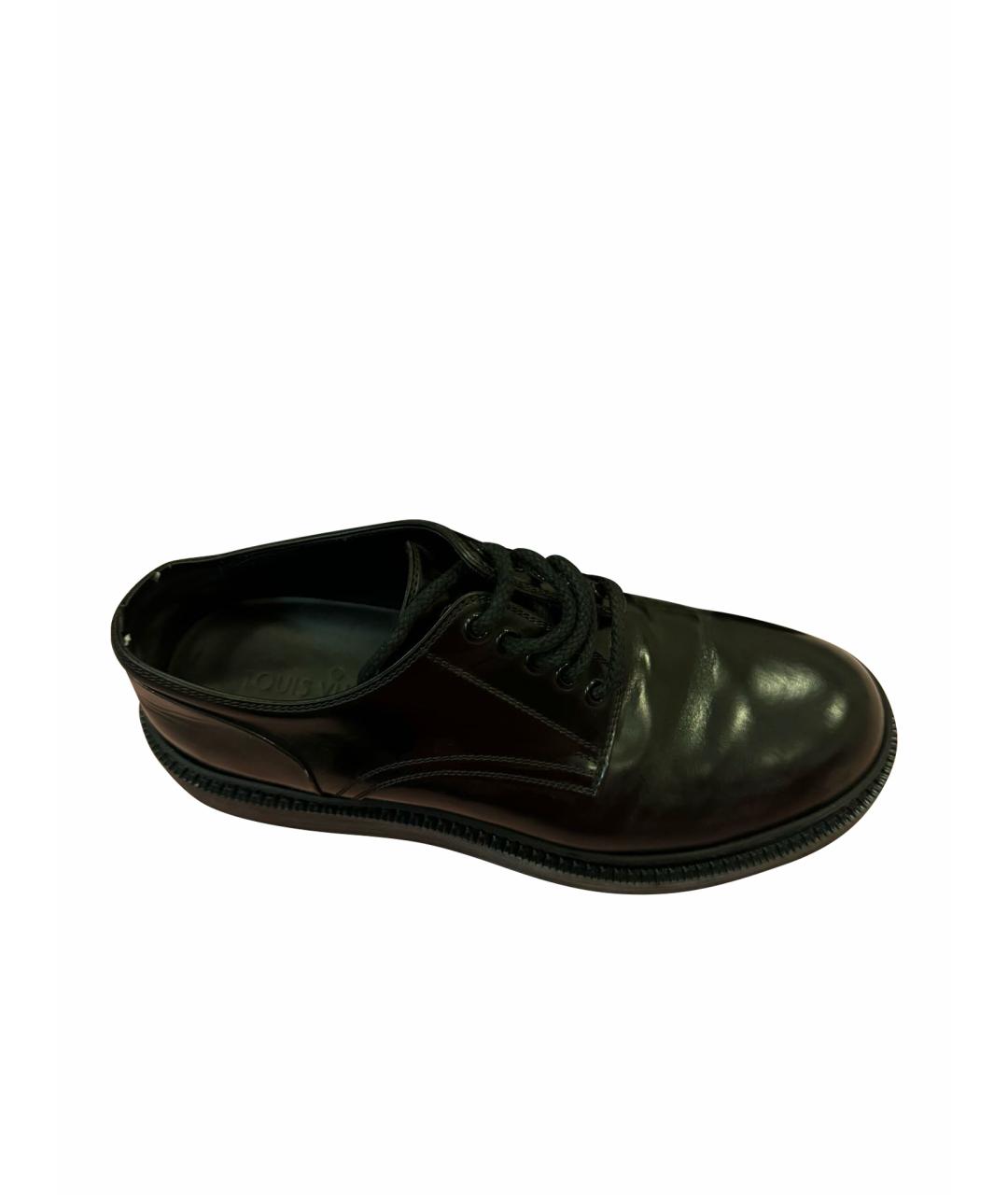 LOUIS VUITTON Черные кожаные низкие ботинки, фото 1