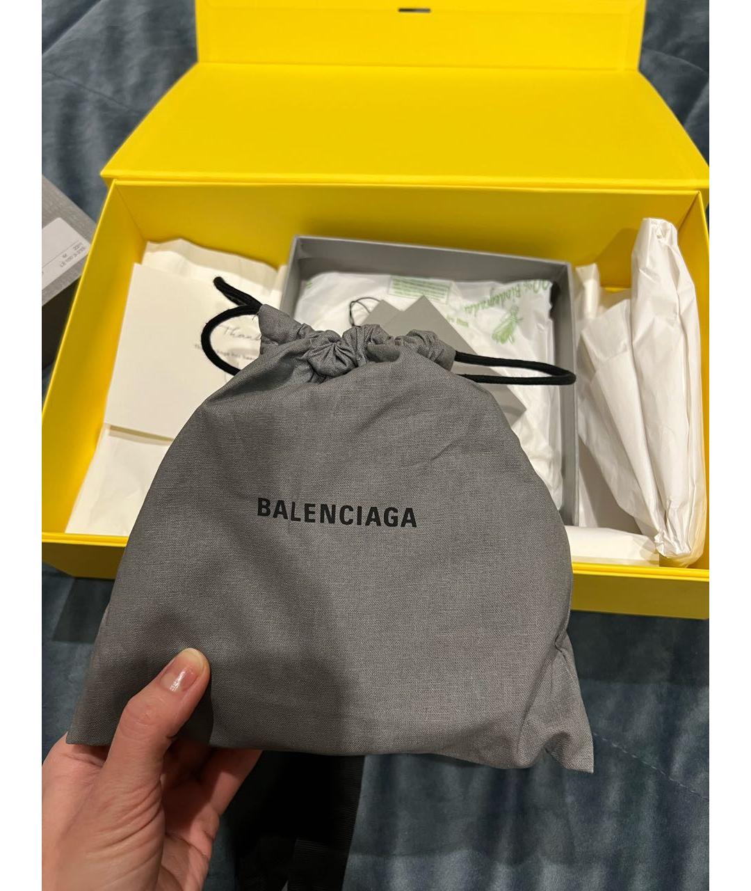 BALENCIAGA Черный кожаный ремень, фото 4