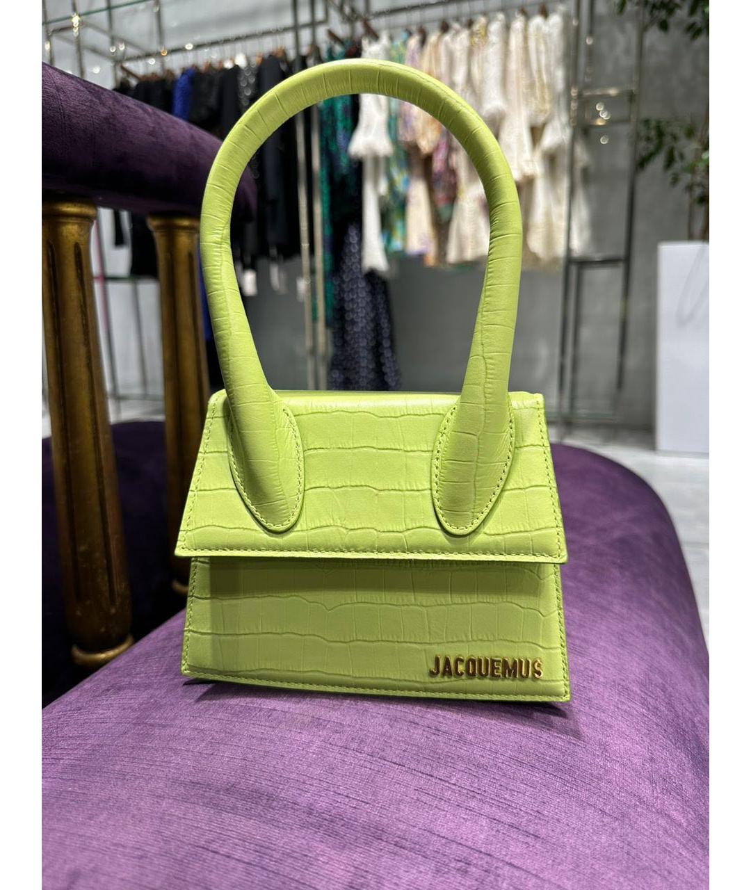 JACQUEMUS Кожаная сумка с короткими ручками, фото 3