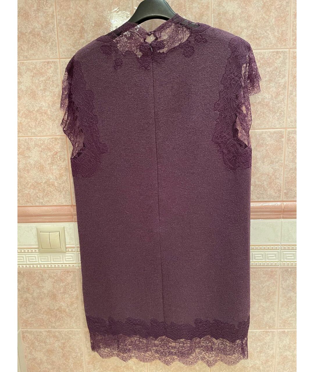 ERMANNO SCERVINO Фиолетовое шерстяное коктейльное платье, фото 3