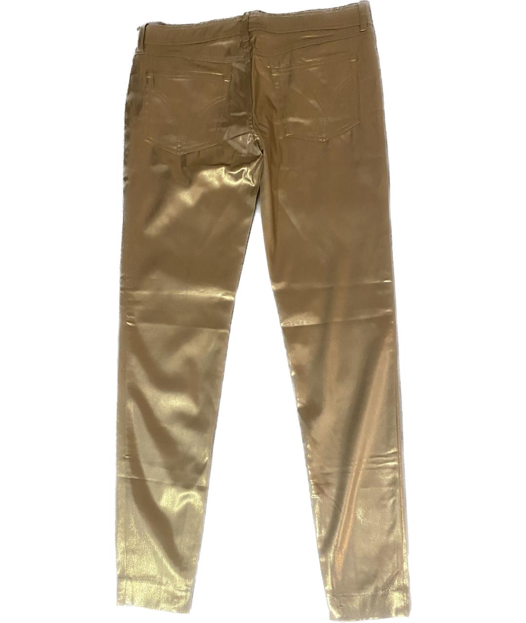 DOLCE&GABBANA Золотые прямые джинсы, фото 2