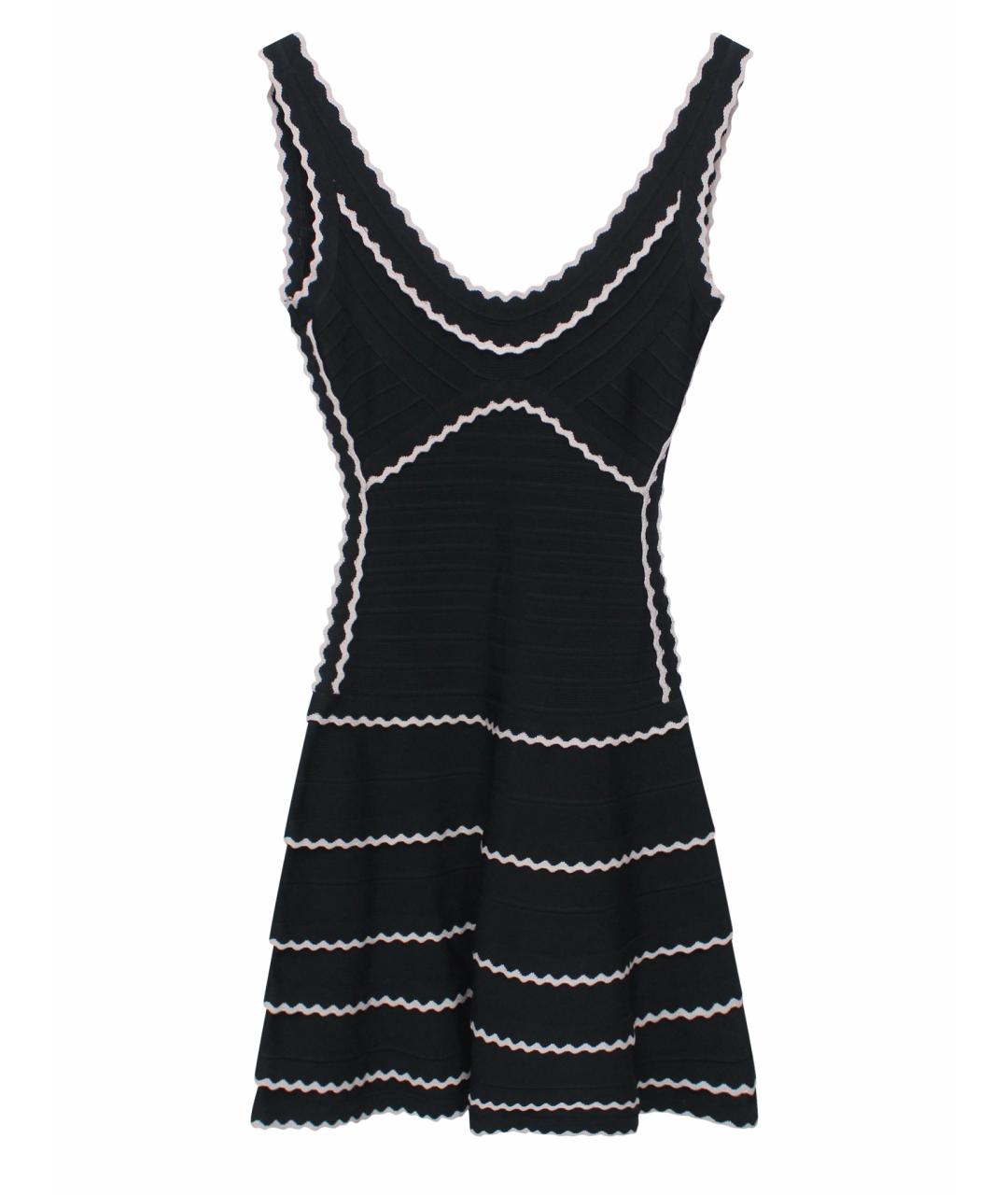 HERVE LEGER Черное вискозное вечернее платье, фото 1