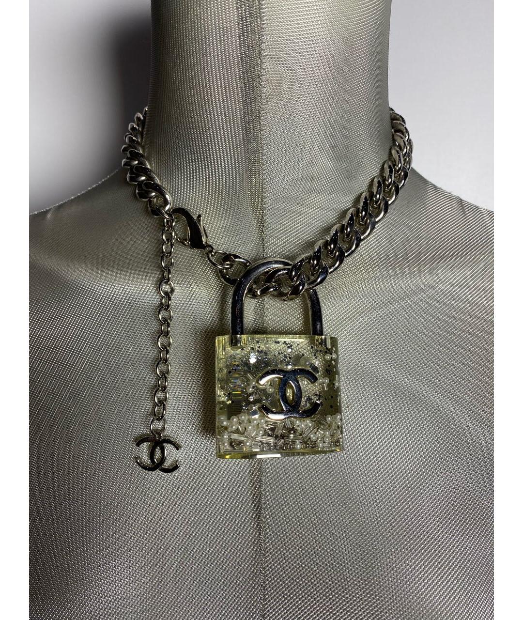 CHANEL PRE-OWNED Серебряное колье, фото 7