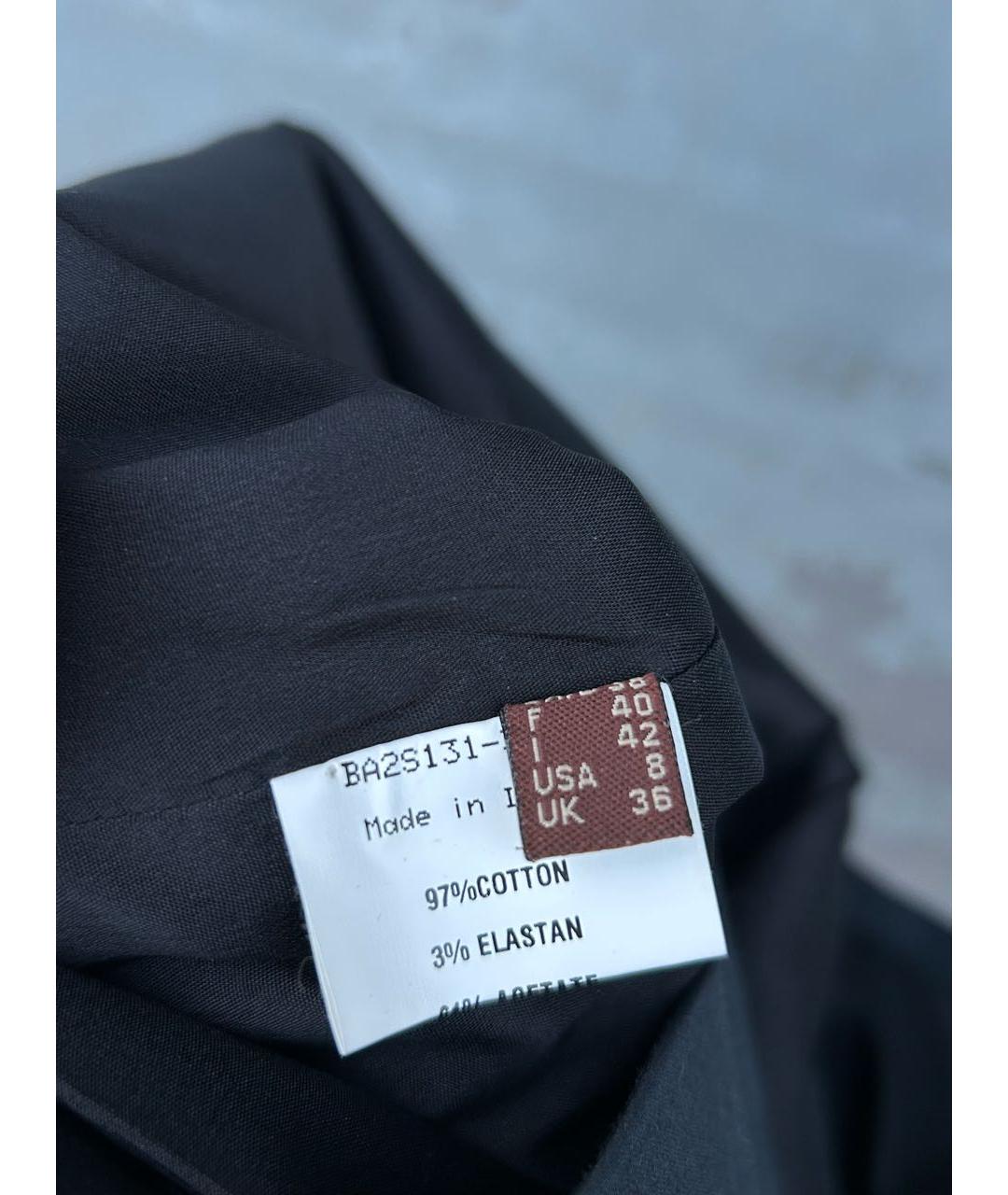 BALLY Черная хлопковая юбка миди, фото 5