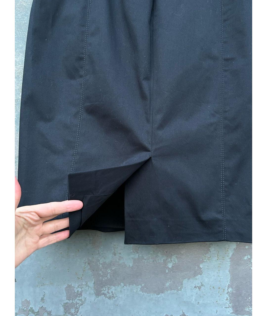 BALLY Черная хлопковая юбка миди, фото 7