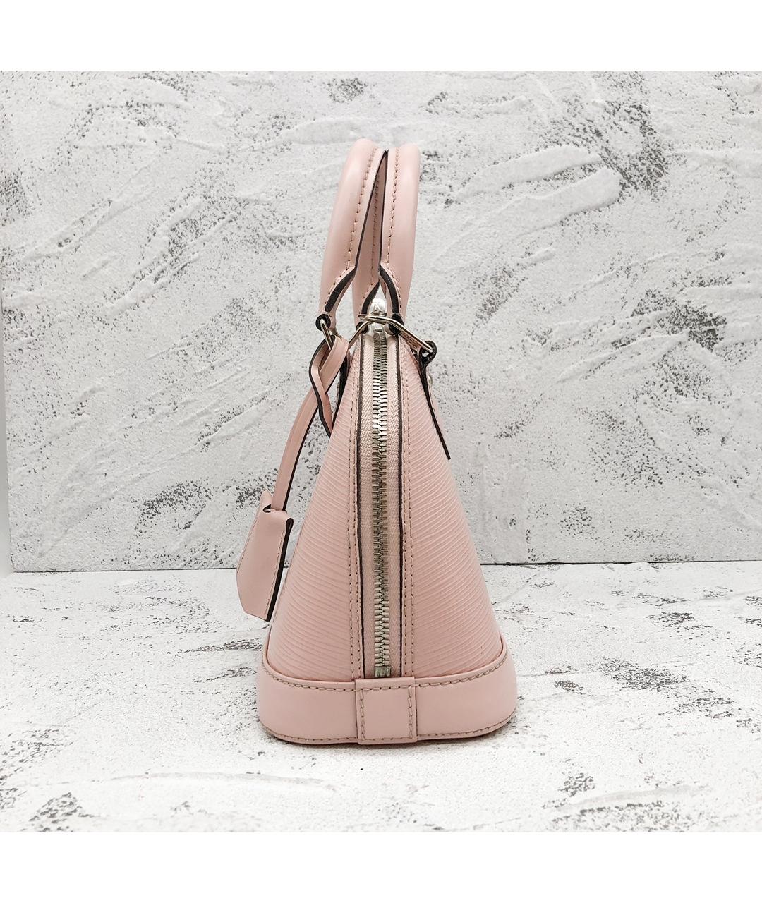 LOUIS VUITTON Розовая кожаная сумка с короткими ручками, фото 4