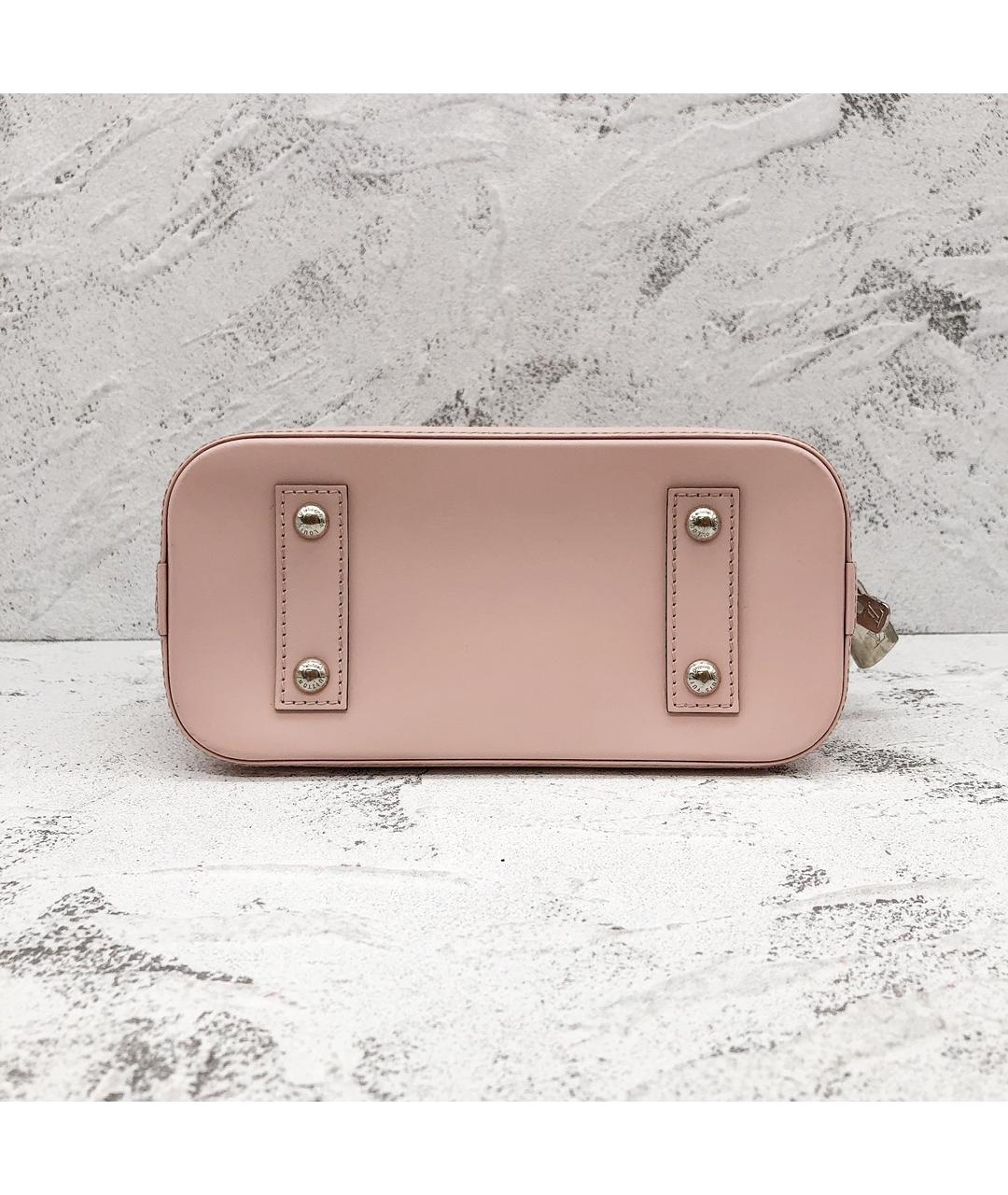 LOUIS VUITTON Розовая кожаная сумка с короткими ручками, фото 6