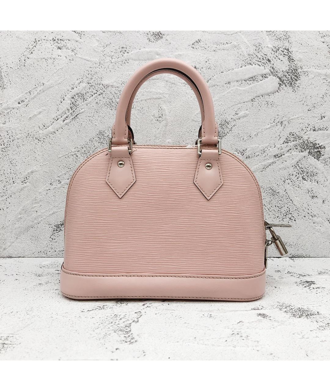 LOUIS VUITTON Розовая кожаная сумка с короткими ручками, фото 2