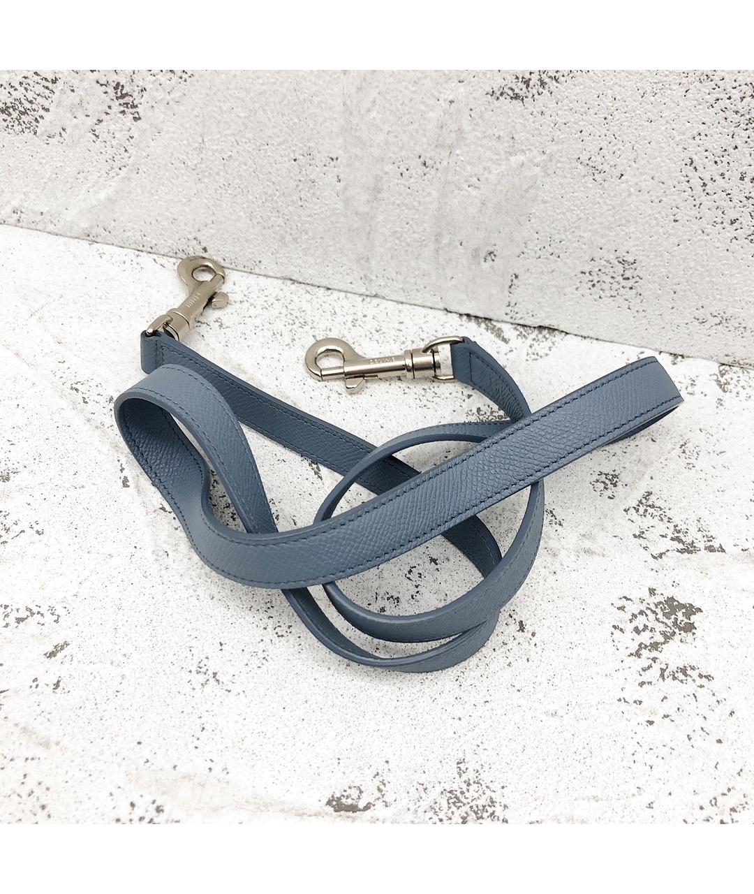 CELINE Синяя кожаная сумка с короткими ручками, фото 7