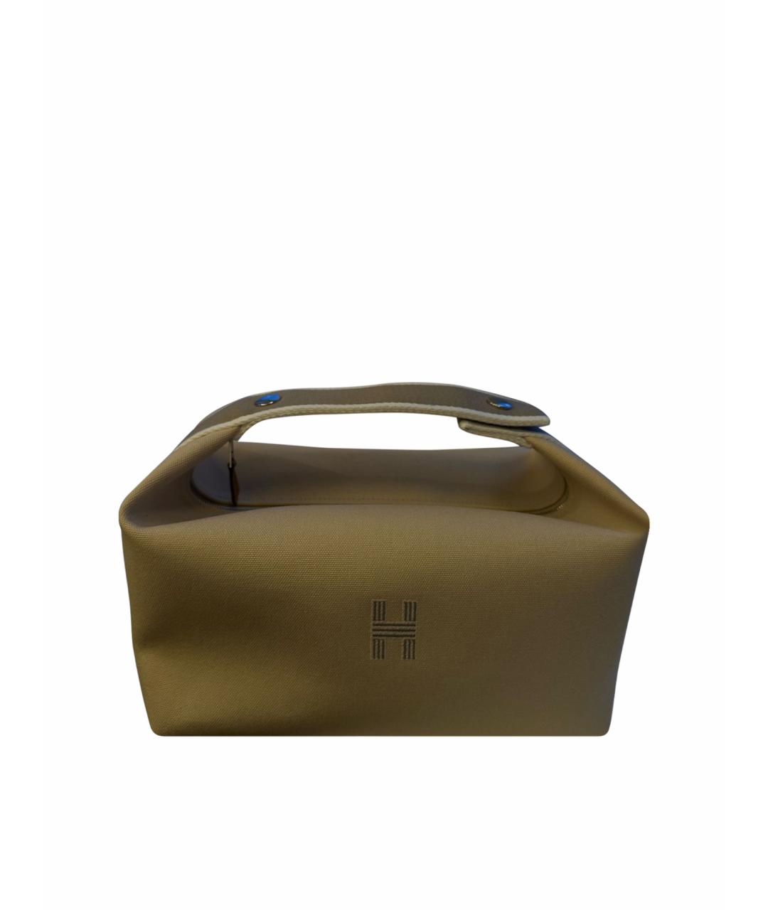 HERMES Оранжевая тканевая косметичка, фото 1