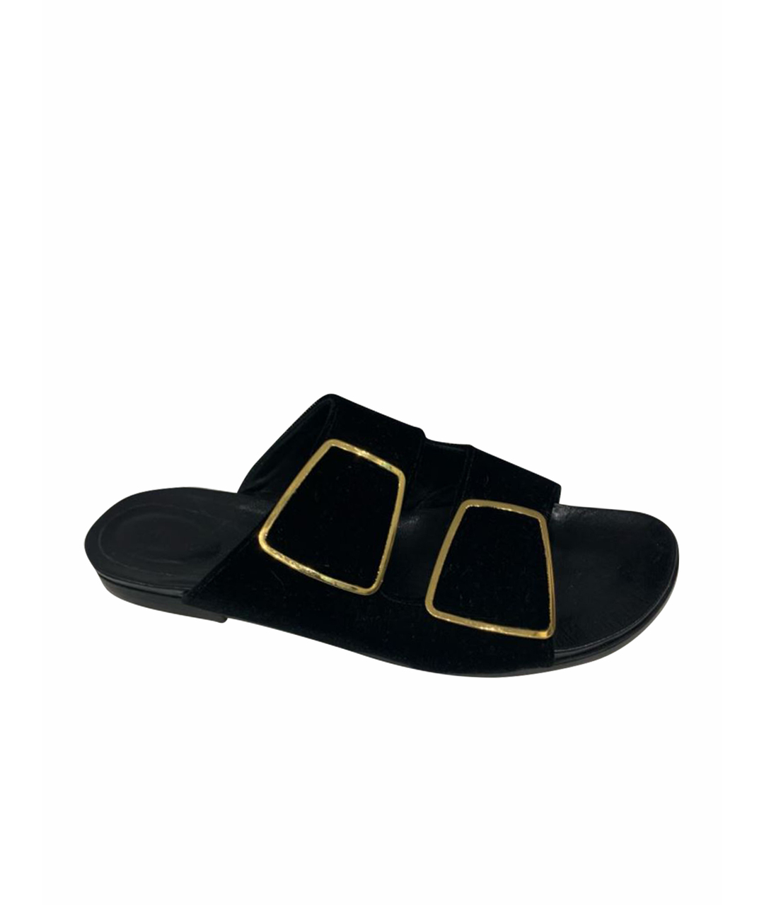 MANOLO BLAHNIK Черные кожаные сандалии, фото 1