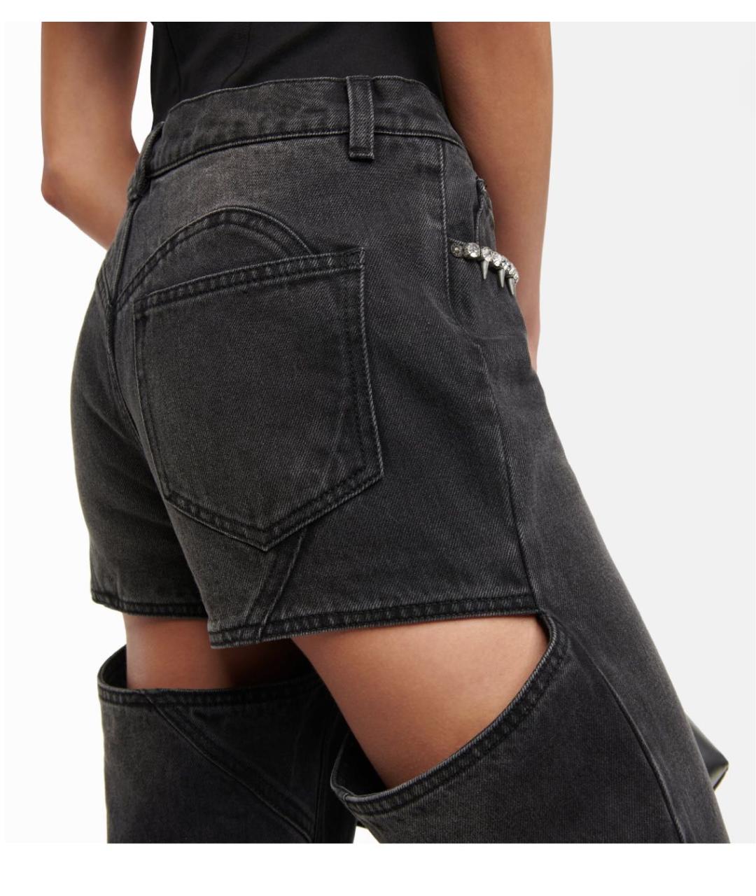 AREA Антрацитовые прямые джинсы, фото 4