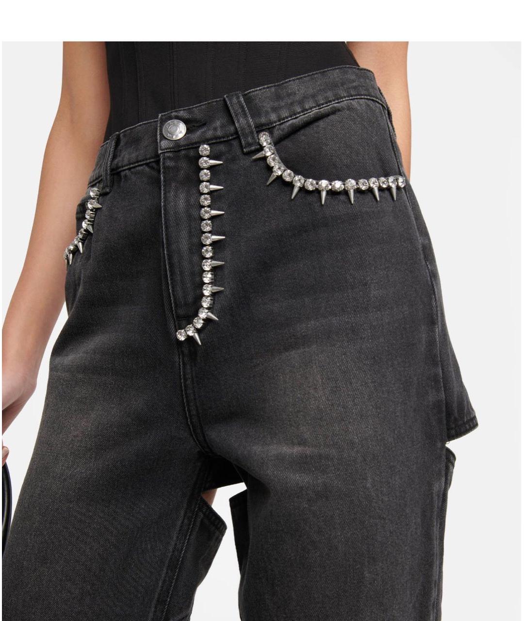 AREA Антрацитовые прямые джинсы, фото 3