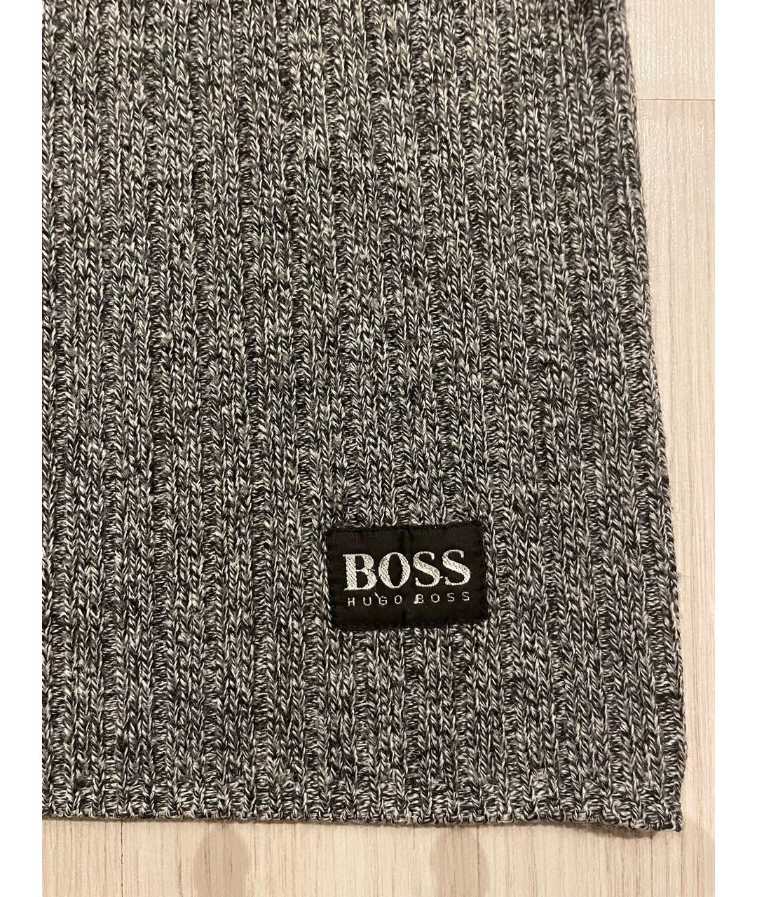 HUGO BOSS Антрацитовый шерстяной джемпер / свитер, фото 3