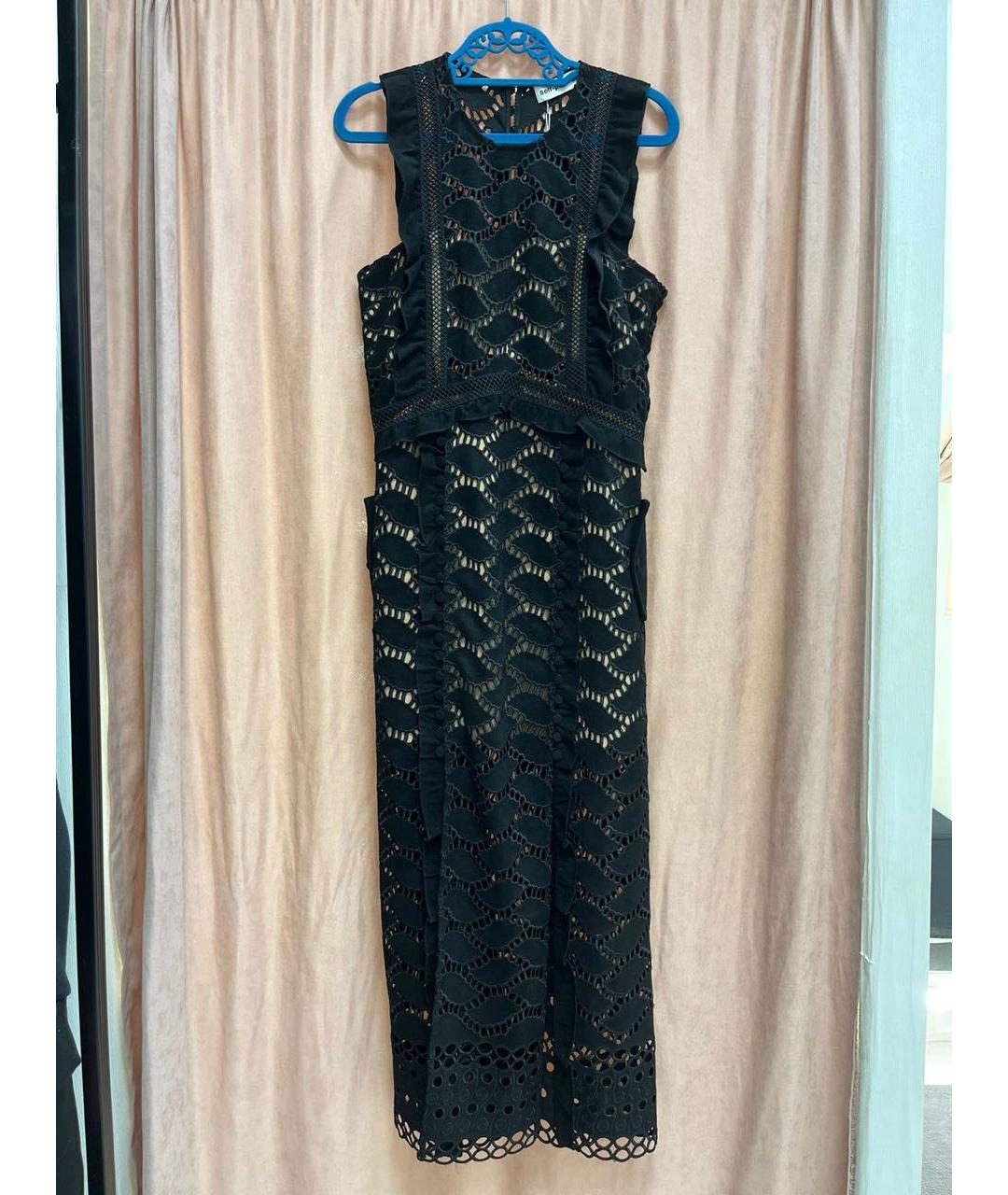 SELF-PORTRAIT Черное полиэстеровое вечернее платье, фото 9