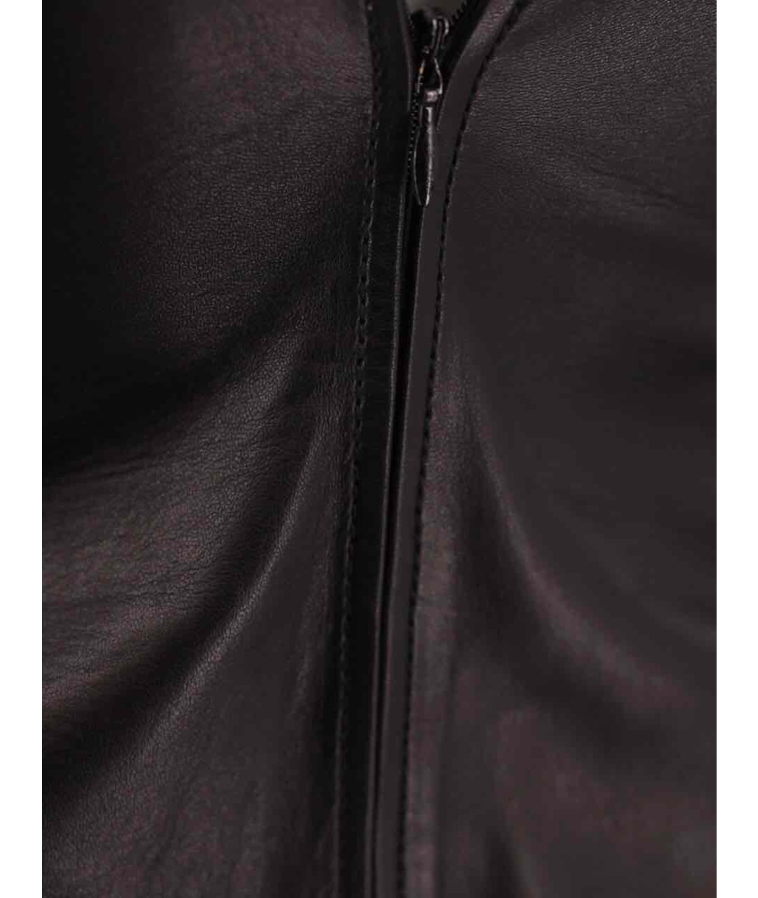 SAINT LAURENT Черное кожаное платье, фото 3