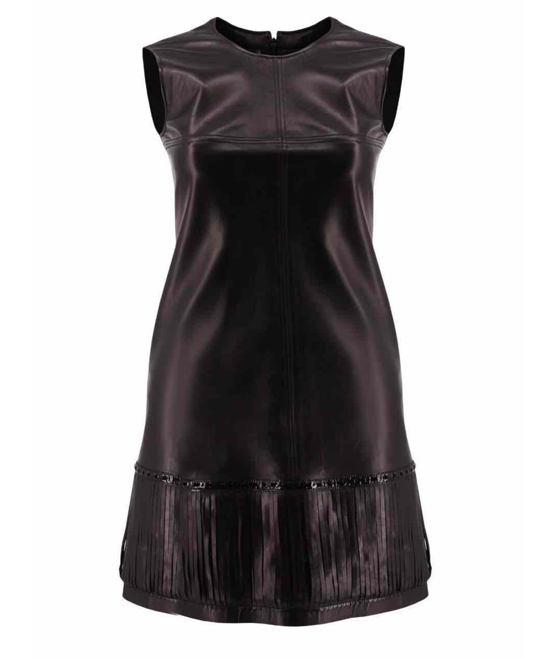 SAINT LAURENT Черное кожаное платье, фото 1
