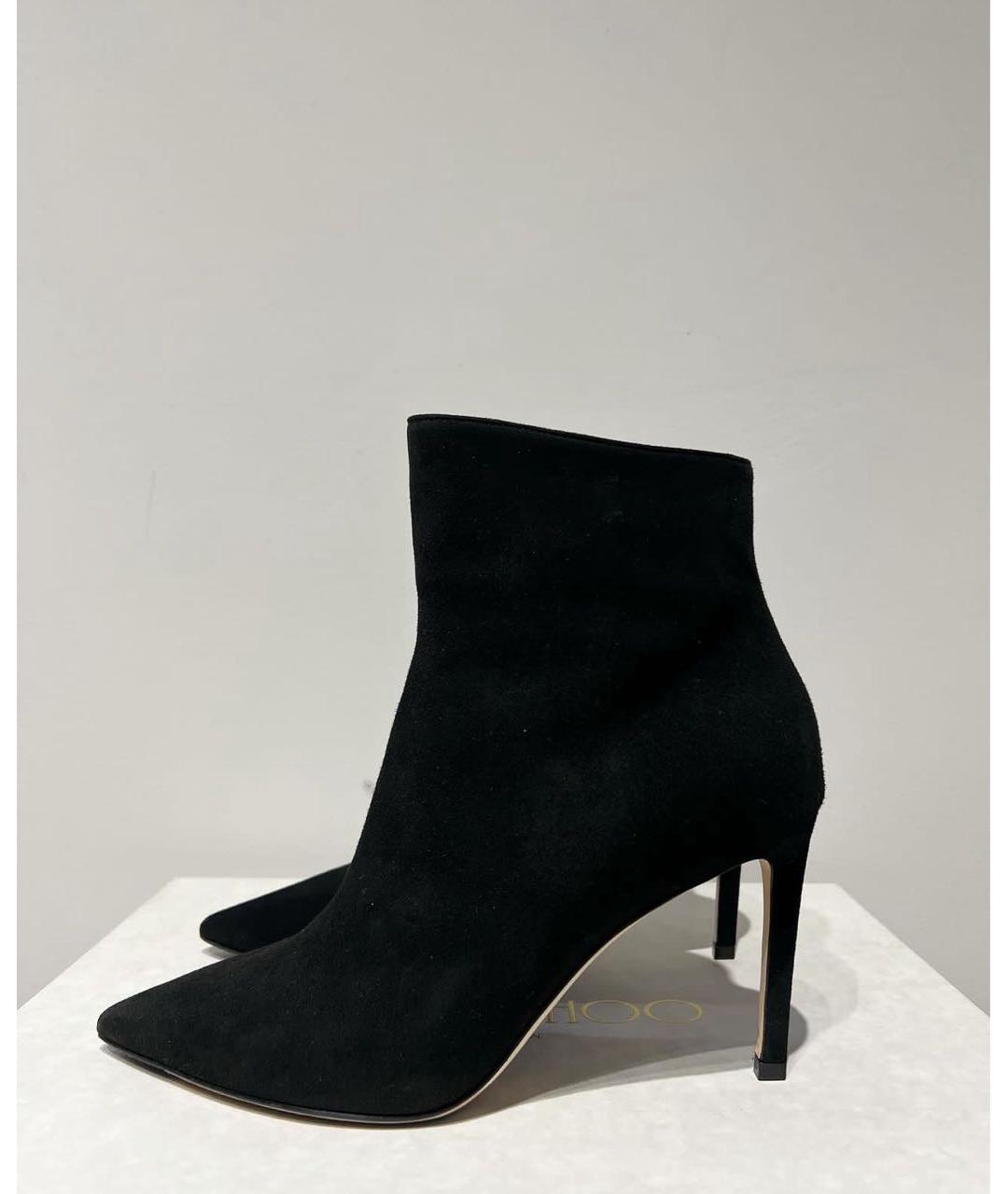 JIMMY CHOO Черные замшевые ботильоны, фото 7