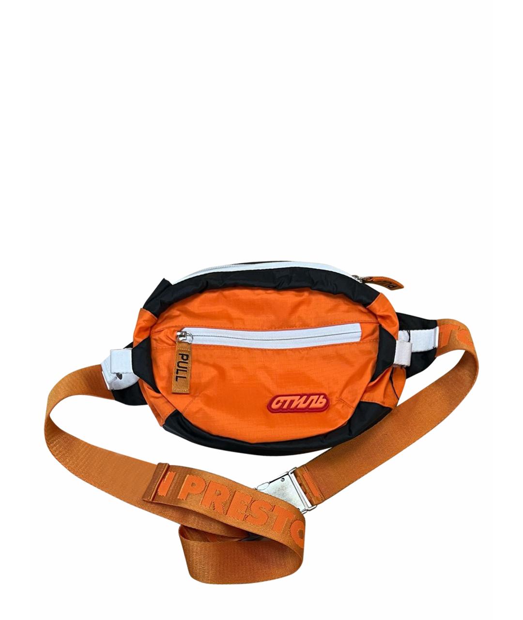 HERON PRESTON Оранжевая тканевая поясная сумка, фото 1